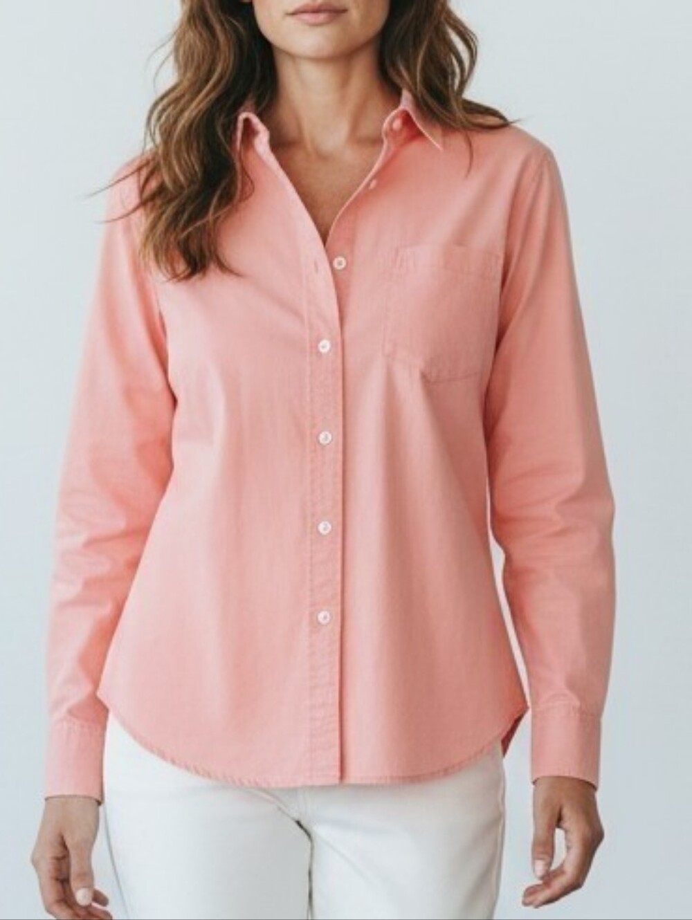 J. Crew Light Coral Button-Down 100% Cotton "The Perfect Shirt" 12